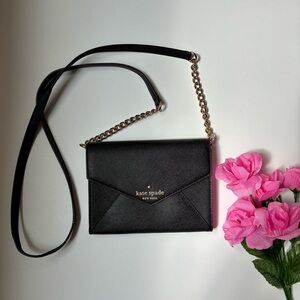Kate Spade Black Envelope Crossbody Bag